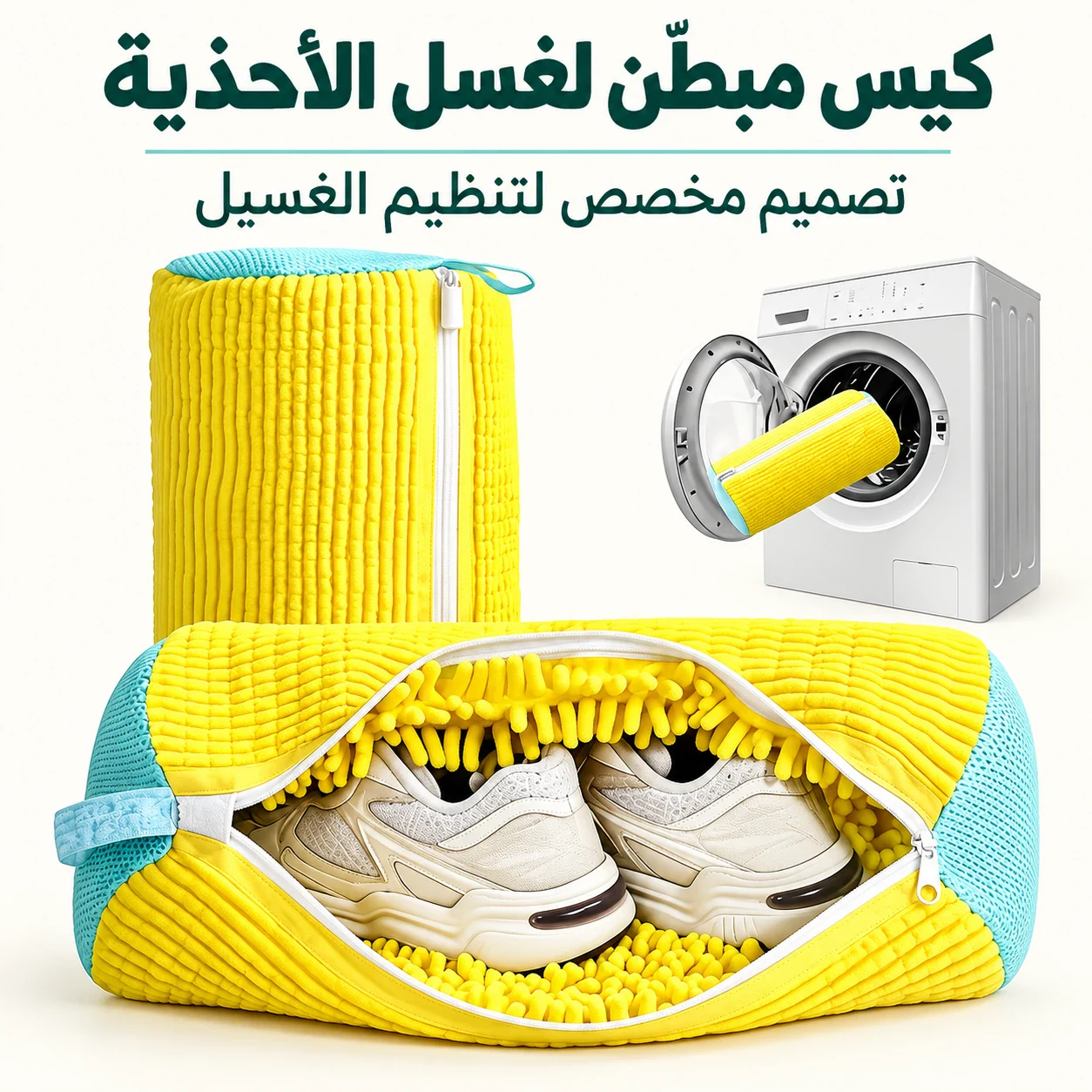 كيس مبطّن لغسل الأحذية — تصميم مخصص لتنظيم الغسيل